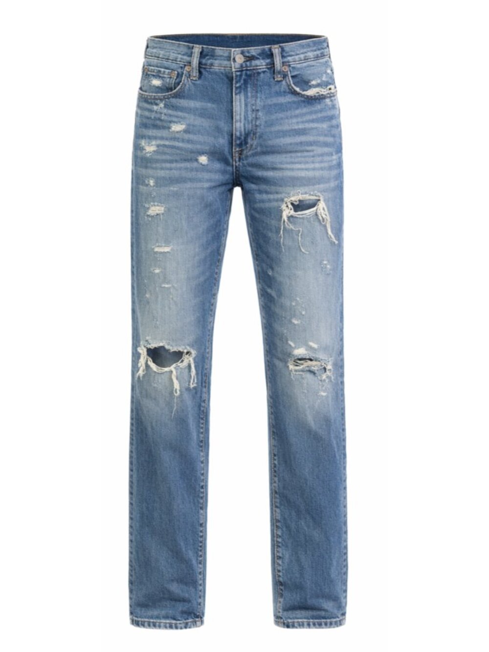 Abercrombie & Fitch Baxter Jeans 31x32 Mens Blue Low Rise Slim Boot Distressed